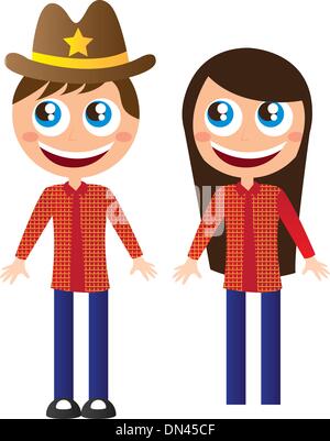 cowboy cartoon Stock Vector