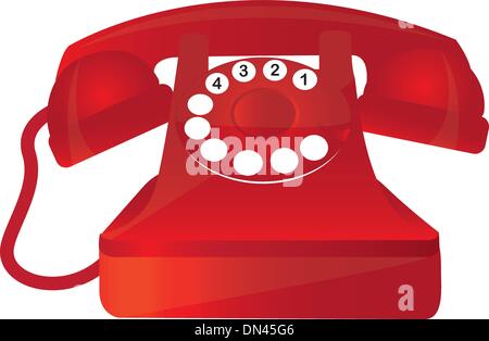 red telephone Stock Vector