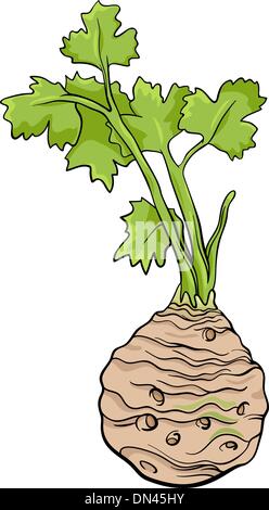 celery vegetable cartoon illustration Stock Vector