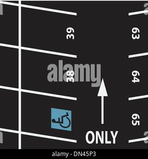 Parking for the disabled Stock Vector