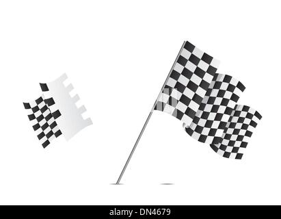 checkered flags Stock Vector