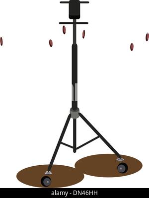 Beautiful Congas with Stand on Dark Brown Background Stock Vector
