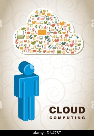 Cloud computing Stock Vector
