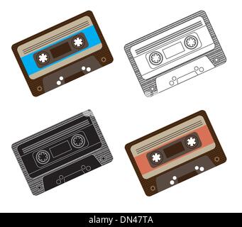 Isolated cassette player Nostalgic retro background Vector Stock Vector ...
