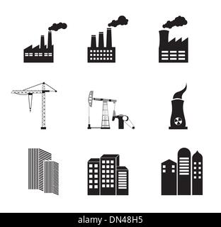 Industry icons Stock Vector