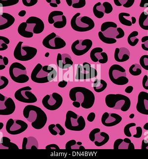Bright pink leopard skin pattern on white, wide detailed background ...