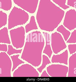 Seamless pink giraffe texture pattern Stock Vector