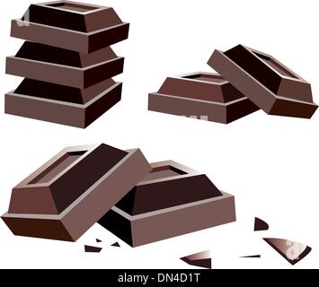 vector chocolate bars Stock Vector
