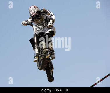 August 5, 2006; Carson, CA, USA; Pro Moto X rider BRIAN DEEGAN on the Step Up jump during ESPN X Games 12 at the Home Depot Center. Mandatory Credit: Photo by Vaughn Youtz. (©) Copyright 2006 by Vaughn Youtz. Stock Photo