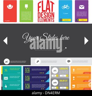 Flat Web Design elements Stock Vector Image & Art - Alamy