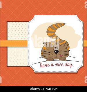 kitty wishes you a nice day Stock Vector