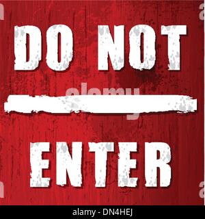 Red do not enter sign Stock Vector