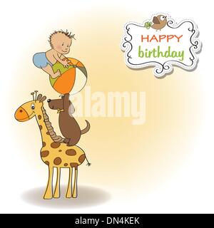 funny cartoon birthday greeting card Stock Vector Image & Art - Alamy