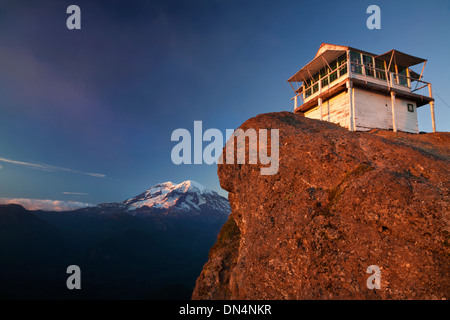 Mount Rainier and High Rock Lookout in June Stock Photo - Alamy
