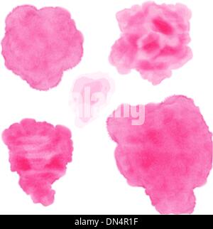 Set of watercolor blobs Stock Vector