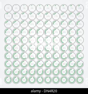 set of infographic percentage bubbles Stock Vector