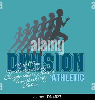 runner athletic division vector art Stock Vector