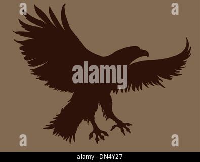hand drawing eagle vector art Stock Vector