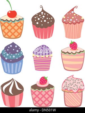 vector cupcakes Stock Vector