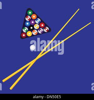 Billiard set Stock Vector