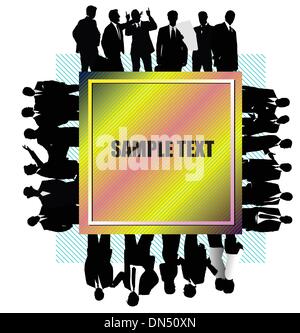 Silhouettes of business people standing vector art Stock Vector Image ...