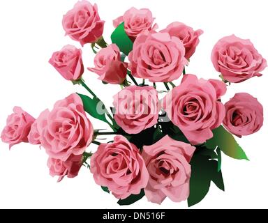 Bunch of roses. Vector illustration Stock Vector