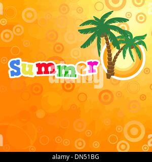 Background  with warm sun and lens flare Stock Vector