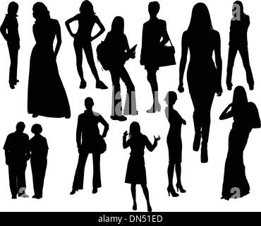 Silhouettes man and women, vector illustration Stock Vector Image & Art ...