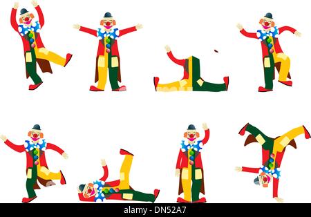 Clowns performing in the circus illustration Stock Vector Image & Art ...