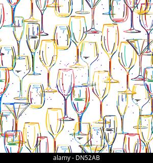 Cocktails pattern Stock Vector