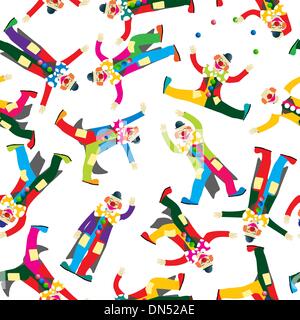 Clown pattern Stock Vector