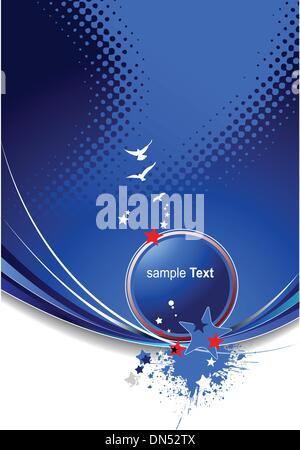 Abstract blue background with stars vector illustration Stock Vector ...
