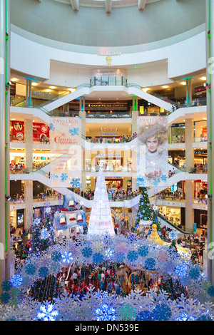 Interior Xmas decorations of Pavillion shopping mall, KL Malaysia 2013. Stock Photo