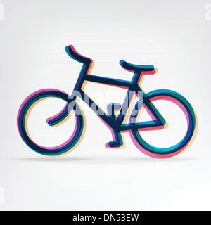 Colorful bicycle icon. Vector, EPS10 Stock Vector