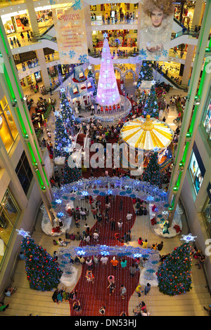 Interior Xmas decorations of Pavillion shopping mall, KL Malaysia 2013. Stock Photo