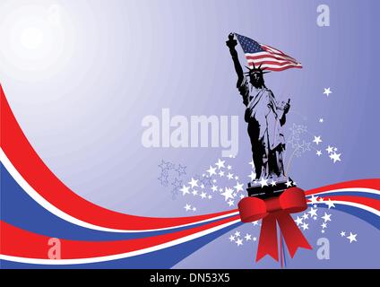 Poster Independence day of United States of America with place f Stock Vector