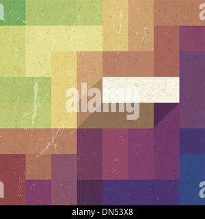 Retro colorful rectangles background, vector Stock Vector