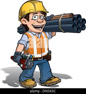 Construction Worker - Plumber Stock Vector