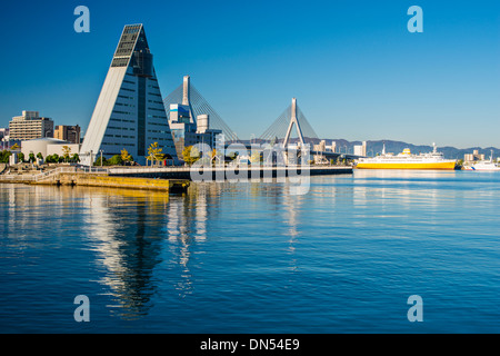 Downtown Aomori, Japan. Stock Photo