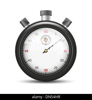 Illustration of stopwatch or chronometer black icon Stock Vector Image ...