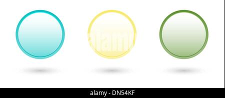 Glossy circle buttons Stock Vector