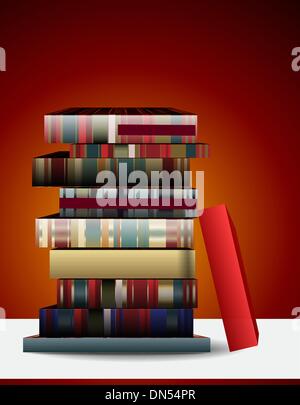 Pile of books Stock Vector