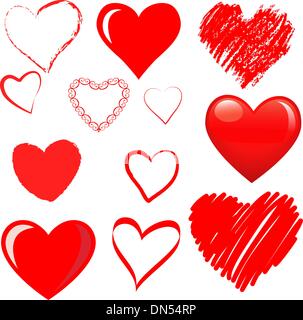 Set of stylized hearts Vector illustration Stock Vector Image & Art - Alamy