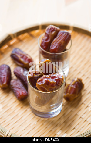 Dried date palm fruits or kurma, ramadan food Stock Photo