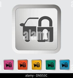 Locking car doors Stock Vector
