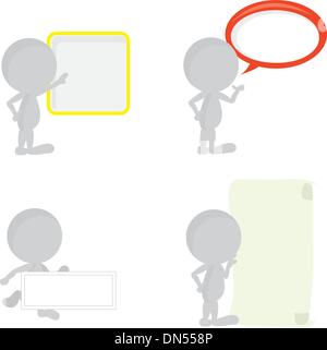 stick figure man active Stock Vector