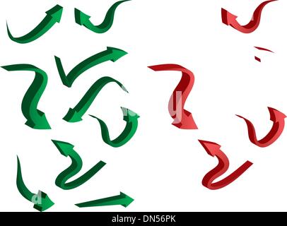 3D arrow vector Stock Vector