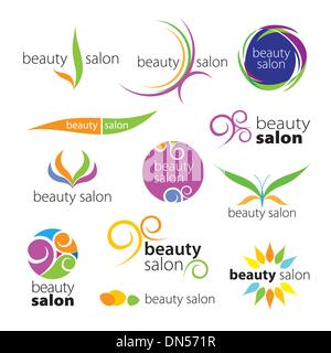 collection of vector logos beauty salons Stock Vector