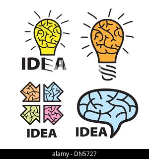 logo idea. brain Stock Vector