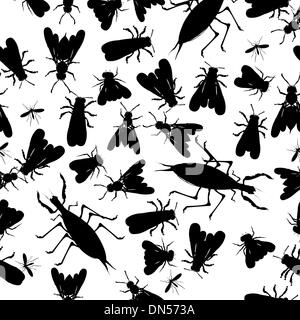 Insect seamless pattern Stock Vector